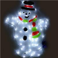 Световая фигура уличная GLQ Снеговик, 60х45 см. многоцветный