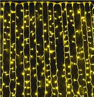 Гирлянда-дождь (плей-лайт) светодиодная Rich Led 2*6 м, 220 В, пост. св., IP65, желтый, пр. белый