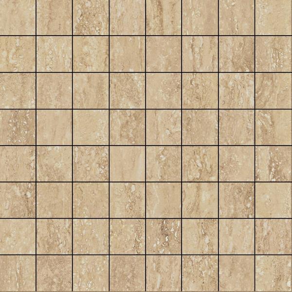 Керамогранит Italon Travertino Floor Project Romano Mosaico Lux 29.2х29.2