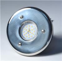 Прожектор светодиодный под плитку с оправой из нержавеющей стали Акватехника 5 Вт белый, AISI-316