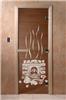 Дверь для сауны DoorWood (Дорвуд) 80x200 Основная серия Банька (бронза) правая