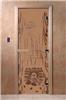Дверь для сауны DoorWood (Дорвуд) 80x200 Основная серия Волшебный пар (бронза матовая) правая