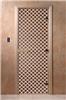 Дверь для сауны DoorWood (Дорвуд) 80x200 Основная серия Мираж (бронза) правая