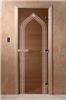 Дверь для сауны DoorWood (Дорвуд) 70x170 Основная серия Арка (бронза) правая