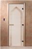 Дверь для сауны DoorWood (Дорвуд) 70x200 Основная серия Арка (сатин) правая