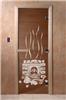Дверь для сауны DoorWood (Дорвуд) 60x180 Основная серия Банька (бронза) правая