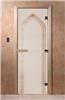 Дверь для сауны DoorWood (Дорвуд) 70x180 Основная серия Арка (сатин) левая