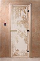 Дверь для сауны DoorWood (Дорвуд) 80x200 Основная серия Березка (сатин) правая