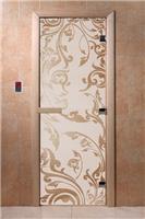 Дверь для сауны DoorWood (Дорвуд) 80x200 Основная серия Венеция (сатин) правая