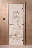 Дверь для сауны DoorWood (Дорвуд) 80x200 Основная серия Искушение (сатин) правая