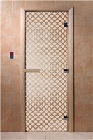Дверь для сауны DoorWood (Дорвуд) 80x200 Основная серия Мираж (сатин) правая