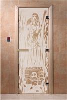 Дверь для сауны DoorWood (Дорвуд) 80x200 Основная серия Горячий пар (сатин) правая