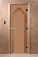 Дверь для сауны DoorWood (Дорвуд) 70x200 Основная серия Арка (бронза матовое) правая