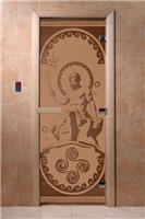 Дверь для сауны DoorWood (Дорвуд) 70x200 Основная серия Посейдон (бронза матовое) правая