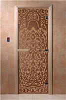 Дверь для сауны DoorWood (Дорвуд) 70x170 Основная серия Флоренция (бронза матовая) правая