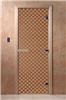 Дверь для сауны DoorWood (Дорвуд) 60x180 Основная серия Мираж (бронза матовое) правая