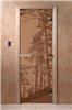 Дверь для сауны DoorWood (Дорвуд) 70x180 Основная серия Рассвет (бронза матовое) правая