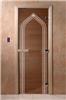 Дверь для сауны DoorWood (Дорвуд) 80x200 Основная серия Арка (бронза) левая