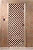 Дверь для сауны DoorWood (Дорвуд) 70x180 Основная серия Мираж (бронза) правая