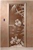 Дверь для сауны DoorWood (Дорвуд) 60x190 Основная серия Голубая лагуна (бронза) левая