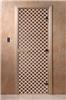 Дверь для сауны DoorWood (Дорвуд) 80x200 Основная серия Мираж (бронза) левая