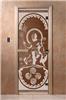 Дверь для сауны DoorWood (Дорвуд) 60x190 Основная серия Посейдон (бронза) левая