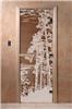 Дверь для сауны DoorWood (Дорвуд) 60x180 Основная серия Рассвет (бронза) левая