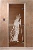 Дверь для сауны DoorWood (Дорвуд) 70x170 Основная серия Рим (бронза) левая