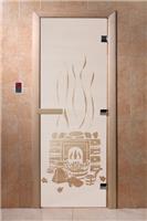 Дверь для сауны DoorWood (Дорвуд) 70x190 Основная серия Банька (сатин) правая