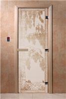 Дверь для сауны DoorWood (Дорвуд) 70x200 Основная серия Берёзка (сатин) правая