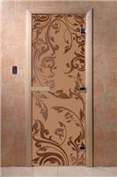 Дверь для сауны DoorWood (Дорвуд) 60x190 Основная серия Венеция (бронза матовое) правая