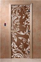 Дверь для сауны DoorWood (Дорвуд) 60x180 Основная серия Венеция (бронза) правая