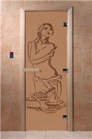 Дверь для сауны DoorWood (Дорвуд) 60x190 Основная серия Искушение (бронза матовое) правая