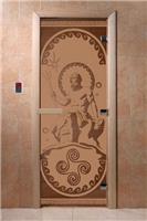 Дверь для сауны DoorWood (Дорвуд) 60x180 Основная серия Посейдон (бронза матовое) правая
