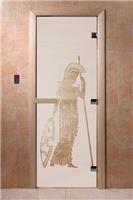 Дверь для сауны DoorWood (Дорвуд) 60x180 Основная серия Рим (сатин) правая