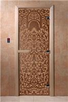 Дверь для сауны DoorWood (Дорвуд) 60x180 Основная серия Флоренция (бронза матовое) правая