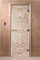 Дверь для сауны DoorWood (Дорвуд) 80x200 Основная серия Флоренция (сатин) правая