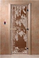 Дверь для сауны DoorWood (Дорвуд) 70x170 Основная серия Берёзка (бронза) левая