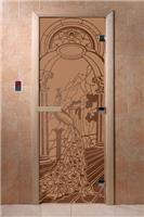 Дверь для сауны DoorWood (Дорвуд) 70x170 Основная серия Жар птица (бронза матовая) левая