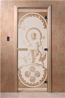 Дверь для сауны DoorWood (Дорвуд) 70x170 Основная серия Посейдон (сатин) левая