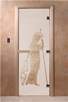 Дверь для сауны DoorWood (Дорвуд) 70x170 Основная серия Рим (сатин) левая