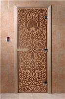 Дверь для сауны DoorWood (Дорвуд) 70x170 Основная серия Флоренция (бронза матовая) левая