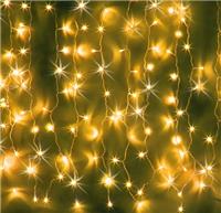 Гирлянда-дождь (плей-лайт) светодиодная Rich Led 2*1,5 м, 220 В, мерцание, IP65, желтый, пр. белый