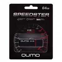 Флэш накопитель USB 64 Гб Qumo Speedster 3.0 (black) 98914