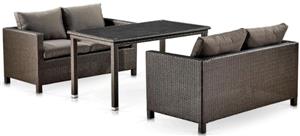 Комплект обеденной мебели с диваном Афина T256A/S59A-W53 Brown, иск. ротанг