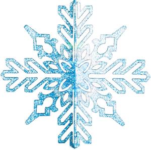 Ёлочные украшения Neon-Night Снежинка ажурная 3D, 23 см, цвет синий