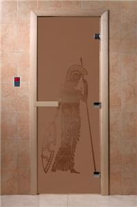 Дверь для сауны DoorWood (Дорвуд) 70x200 Основная серия Рим (бронза матовое) левая