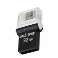 Флэш накопитель USB 32 Гб Smart Buy OTG Poko (black) 69490