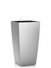 Кашпо (вазон) Lechuza (Лечуза) Cubico 30 серебристый металлик