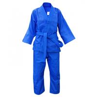 Кимоно для дзюдо Д4 синее, 100% хлопок (куртка - отбеленный 